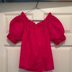H&M Vibrant Pink Off-Shoulder Blouse